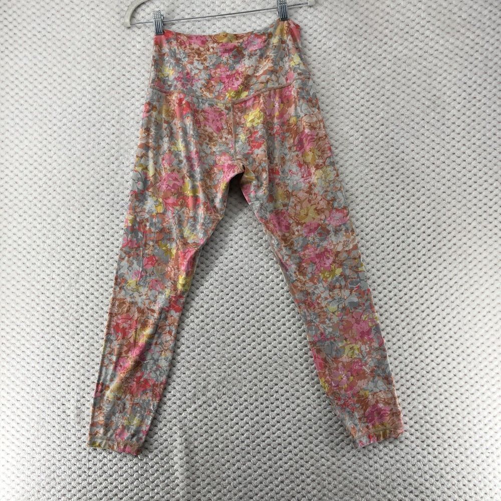 lululemon athletica Floral Leggings - Pink and Blue
